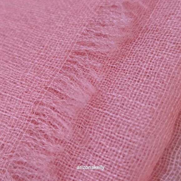 Ovcio Featherlight Cashmere Scarf in Azalea Pink - Picture 10 of 12